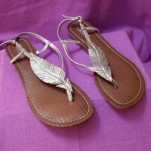 Silver dress sandals